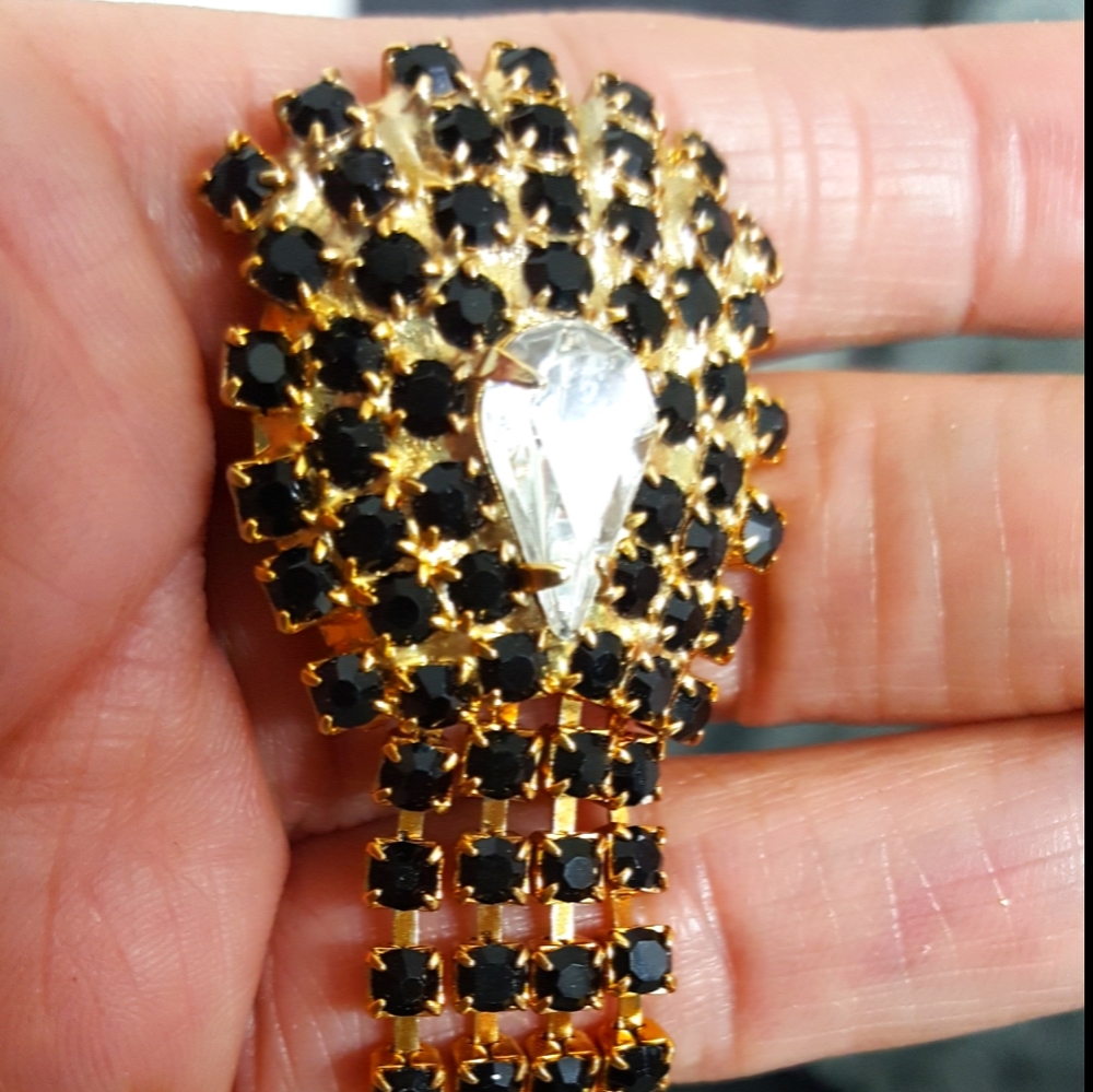 Gold and Black Vintage Brooch